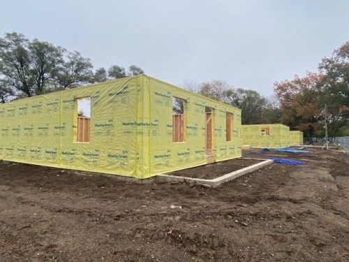 All 3 Homes Exterior Walls Complete 1